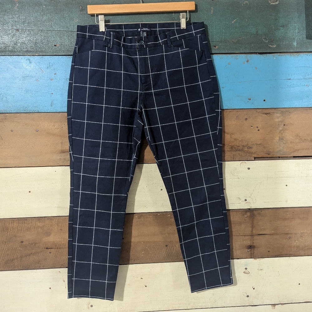 Women's Black and White Checkered Pants